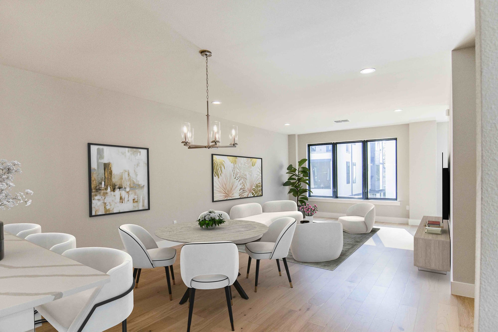 Dining and living area